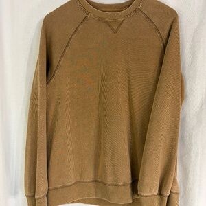 C&C California Vintage Wash Crewneck Sweatshirt Light Brown Soft Mens Medium